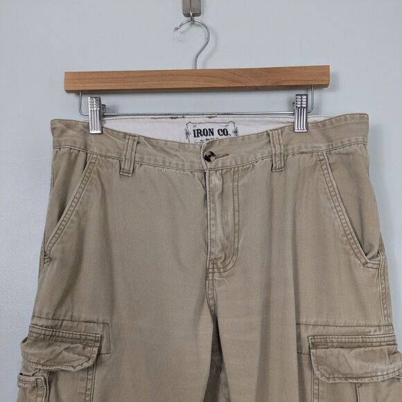 Khaki Cargo Pants 34 X 30 Vintage Y2K Gorpcore Utility Skater Wide Paratrooper - Picture 8 of 13